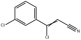 (Z)-3-Chloro-3-(3-chloro-phenyl)-acrylonitrile Struktur