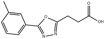 JR-9568, 3-(5-m-Tolyl-1,3,4-oxadiazol-2-yl)propanoic acid, 97% Struktur