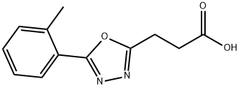 JR-9567, 3-(5-o-Tolyl-1,3,4-oxadiazol-2-yl)propanoic acid, 97% Struktur