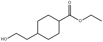 Cyclohexanecarboxylic acid, 4-(2-hydroxyethyl)-, ethyl ester Struktur