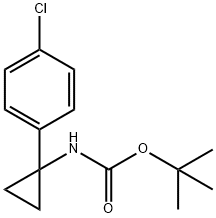 tert-butyl (1-(4-chlorophenyl)cyclopropyl)carbamate Struktur