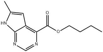 butyl 6-methyl-7H-pyrrolo[2,3-d]pyrimidine-4-carboxylate Struktur