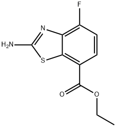 ethyl 2-amino-4-fluoro-1,3-benzothiazole-7-carboxylate Struktur