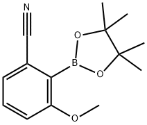 3-methoxy-2-(tetramethyl-1,3,2-dioxaborolan-2-yl)benzonitrile Struktur