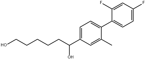 1,6-Hexanediol, 1-(2',4'-difluoro-2-methyl[1,1'-biphenyl]-4-yl)- Struktur