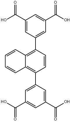 1,3-Benzenedicarboxylic acid, 5,5'-(1,4-naphthalenediyl)bis- Struktur