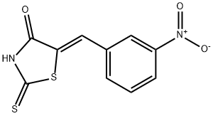 (5Z)-5-[(3-nitrophenyl)methylidene]-2-sulfanylidene-1,3-thiazolidin-4-one Struktur