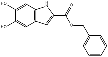 1H-Indole-2-carboxylic acid, 5,6-dihydroxy-, phenylmethyl ester Struktur