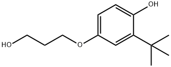 Phenol, 2-(1,1-dimethylethyl)-4-(3-hydroxypropoxy)- Struktur