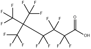 Hexanoic acid, 2,2,3,3,4,4,6,6,6-nonafluoro-5,5-bis(trifluoromethyl)- Struktur