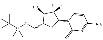 2'-Deoxy-5'-O-[(1,1-diMethylethyl)diMethylsilyl]-2',2'-difluorocytidine Struktur