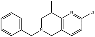 6-Benzyl-2-chloro-8-methyl-5,6,7,8-tetrahydro-1,6-naphthyridine Struktur