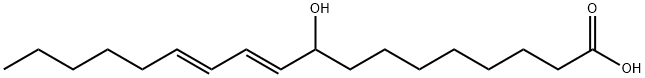 10,12-Octadecadienoic acid, 9-hydroxy-, (10E,12E)- Struktur