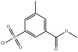 methyl 3-(chlorosulfonyl)-5-methylbenzoate Struktur