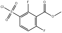 methyl 3-(chlorosulfonyl)-2,6-difluorobenzoate Struktur