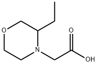 4-Morpholineacetic acid, 3-ethyl Struktur