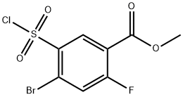 Methyl 4-Bromo-5-(chlorosulfonyl)-2-fluorobenzoate Struktur