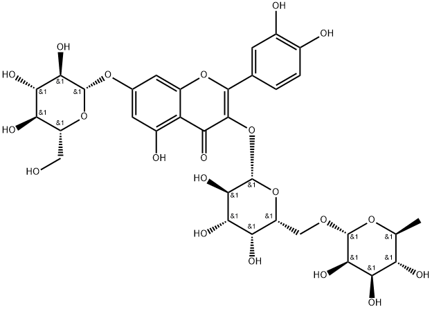 Quercetin 3-O-robinoside-7-O-glucoside Struktur