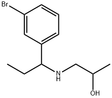 1-((1-(3-溴苯基)丙基)氨基)丙-2-醇 結(jié)構(gòu)式