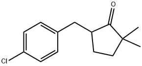 Cyclopentanone, 5-[(4-chlorophenyl)methyl]-2,2-dimethyl- Struktur