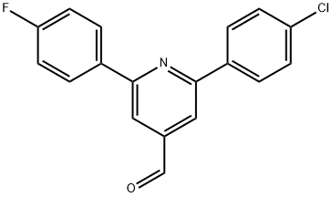 JR-9175, 2-(4-Chlorophenyl)-6-(4-fluorophenyl)pyridine-4-carbaldehyde, 97% Struktur