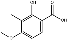 Benzoic acid, 2-hydroxy-4-methoxy-3-methyl- Struktur