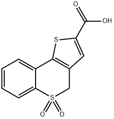 4H-Thieno[3,2-c][1]benzothiopyran-2-carboxylic acid, 5,5-dioxide Struktur