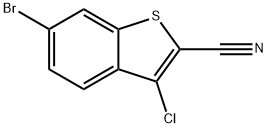 Benzo[b]thiophene-2-carbonitrile, 6-bromo-3-chloro- Struktur