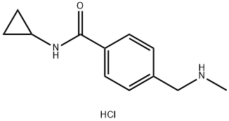 Benzamide, N-cyclopropyl-4-[(methylamino)methyl]-, hydrochloride (1:1) Struktur