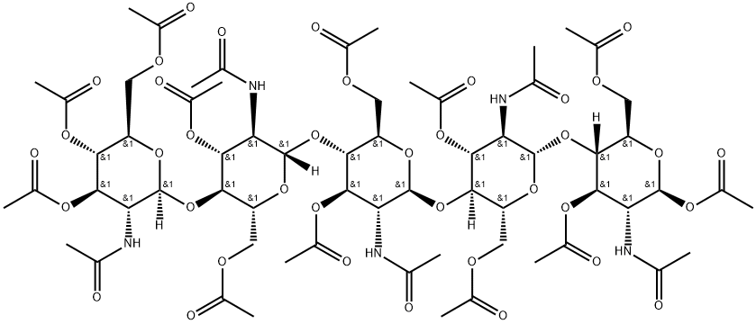 (1β→4)-PentaglucosaMine Peracetate Struktur