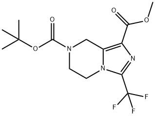 7-tert-Butyl 1-methyl 3-(trifluoromethyl)-5H,6H,7H,8H-imidazo[1,5-a]pyrazine-1,7-dicarboxylate Struktur