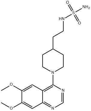 N-{2-[1-(6,7-Dimethoxy-4-quinazolinyl)-4-piperidinyl]ethyl}sulfuric diamide Struktur