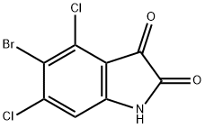 1H-Indole-2,3-dione, 5-bromo-4,6-dichloro- Struktur