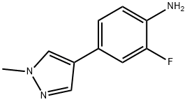 Benzenamine, 2-fluoro-4-(1-methyl-1H-pyrazol-4-yl)- Struktur