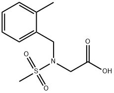 N-(2-甲基芐基)-N-(甲基磺?；?甘氨酸, 1181973-93-2, 結(jié)構(gòu)式