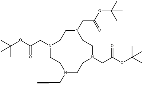 1,4,7,10-Tetraazacyclododecane-1,4,7-triacetic acid, 10-(2-propyn-1-yl)-, 1,4,7-tris(1,1-dimethylethyl) ester Struktur