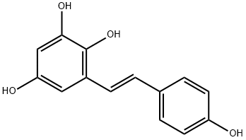 1,2,4-Benzenetriol, 6-[(1E)-2-(4-hydroxyphenyl)ethenyl]- Struktur