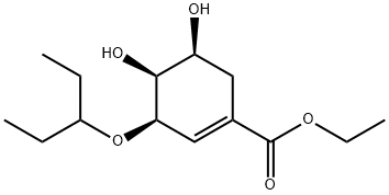 (3R,4S,5S)-3-(1-Ethylpropoxy)-4,5-dihydroxy-1-cyclohexene-1-carboxylic Acid Ethyl Ester Struktur