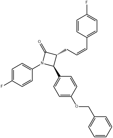 2-Azetidinone, 1-(4-fluorophenyl)-3-[(2Z)-3-(4-fluorophenyl)-2-propen-1-yl]-4-[4-(phenylmethoxy)phenyl]-, (3R,4S)-