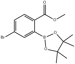 methyl 4-bromo-6-(4,4,5,5-tetramethyl-1,3,2-dioxaborolan-2-yl)benzoate Struktur