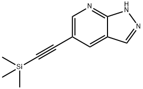 1H-Pyrazolo[3,4-b]pyridine, 5-[2-(trimethylsilyl)ethynyl]- Struktur