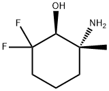 (1S,2R)-2-amino-6,6-difluoro-2-methylcyclohexan-1-ol Struktur