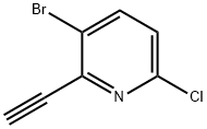 3-bromo-6-chloro-2-ethynylpyridine Struktur