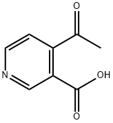 3-Pyridinecarboxylic acid, 4-acetyl- Struktur