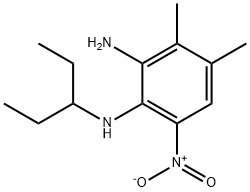 1,2-Benzenediamine, N1-(1-ethylpropyl)-3,4-dimethyl-6-nitro- Struktur