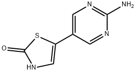 2-Hydroxy-5-(2-aminopyrimidyl-5-yl)thiazole Struktur