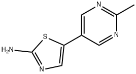 2-Amino-5-(2-methylpyrimidyl-5-yl)thiazole Struktur