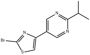 2-Bromo-4-(2-iso-propylpyrimidyl-5-yl)thiazole Struktur