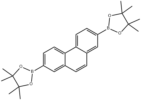 Phenanthrene-2,6-diyldiboronic acid Struktur