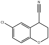 6-chloro-3,4-dihydro-2H-1-benzopyran-4-carbonitr
ile Struktur